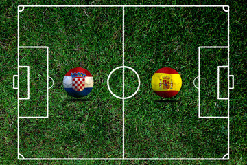 Soccer Euro 2016 ( Football )  Croatia and Span.