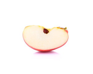 Red apple on white background