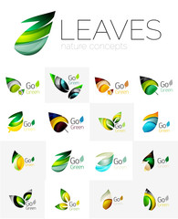 Leaf logo set