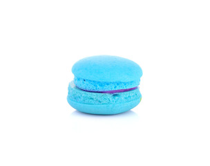 Macaroons on white background