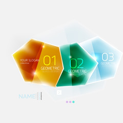Geometric shaped business infographics