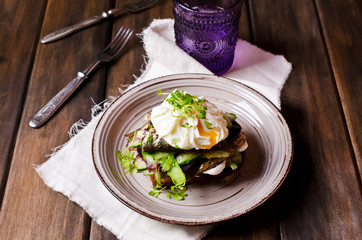 Open sandwich with fish