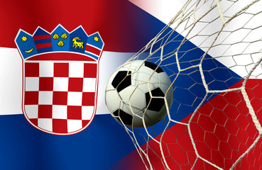 Soccer Euro 2016 ( Football ) Croatia and Czech.