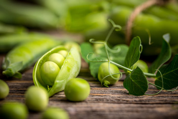 Hearthy fresh green peas
