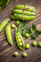 Fresh green peas