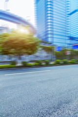 clean road with building background