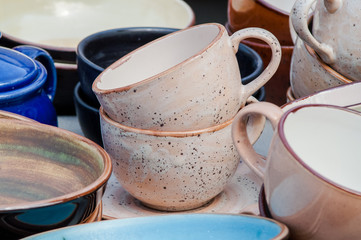 handmade painted pottery