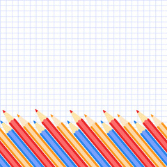 Obraz premium vector pencil, school background