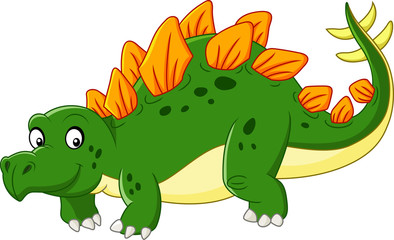 Cute stegosaurus cartoon