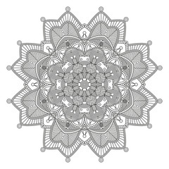Coloring page with mandala.