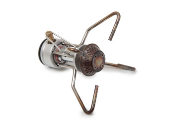 Metal burner gas on a white background