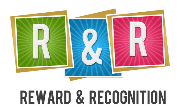 Reward And Recognition Colorful Squares Burst 