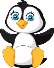 Cute funny penguin