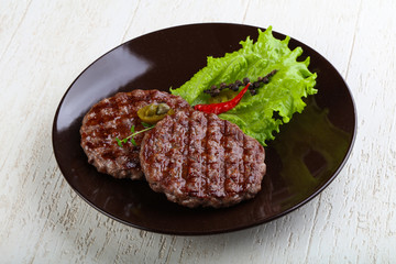 Grilled burger cutlet