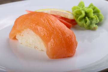 Sushi with salmon