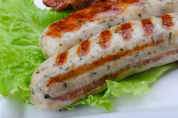 Grilled sausages