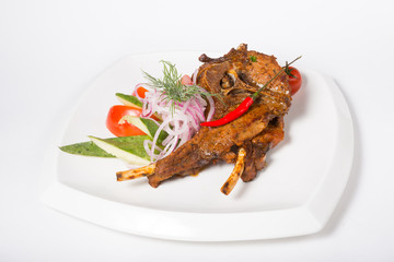 Roasted lamb meat
