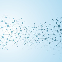 Structure molecule of DNA and neurons. Abstract background. Medicine, science, technology. Vector illustration for your design