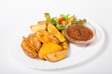 Fried potato garnish