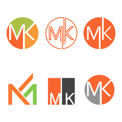 MK Alphabet Letter Sign Symbol Logo Collection