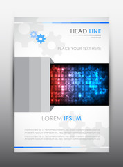 Brochure design template. Cover presentation background.