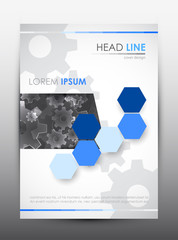 Brochure design template. Cover presentation background.