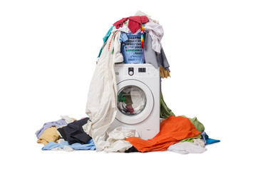 Washing machine isolated on white background