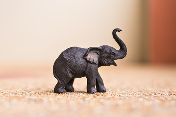 Obraz premium handmade wooden elephant close-up