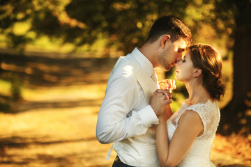 Fototapeta premium The tenderness feelings ob brides