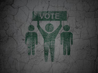 Political concept: Election Campaign on grunge wall background