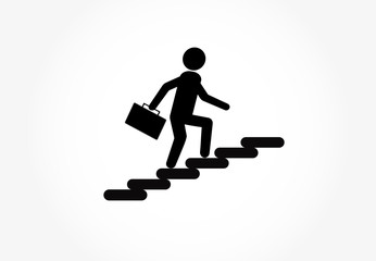 Stairs, climbing, walking icon vector image. Can also be used for activities. Suitable for use on web apps, mobile apps and print media.