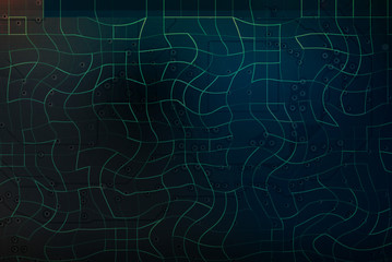 glow light bank area for text on abstract blue and dark green dimension