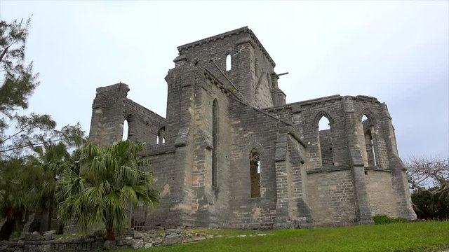 Unfinished old Church in the St. George's Town, Bermuda.