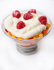 Raspberry and cream dessert