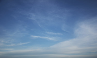 blue sky with clouds close up