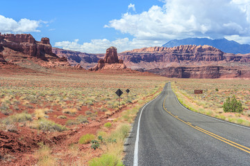 Highway to Hite Marina Campground on Lake Powell in Glen Canyon National Recreation  Area