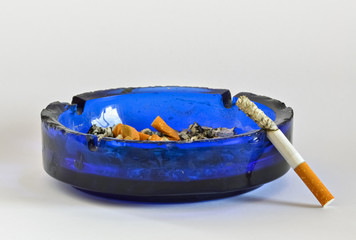 Ashtray and cigarette