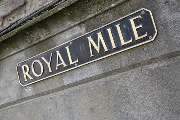 Obraz premium Royal Mile Street Sign, Edinburgh
