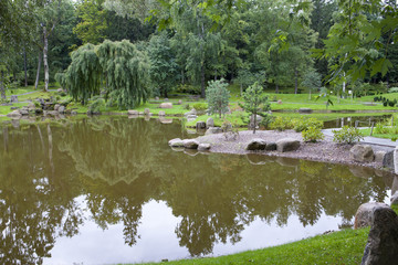  The Japanese garden in park Kadriorg  in Tallinn, Estonia..