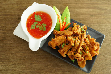 Fried Mushroom with Sweet Chili Sauce