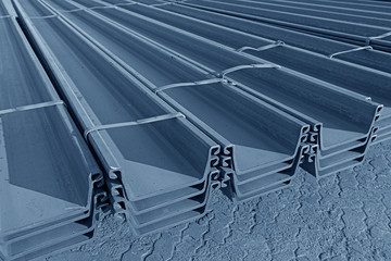 Fototapeta premium Many steel stacked together