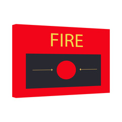 Fire alarm icon, cartoon style