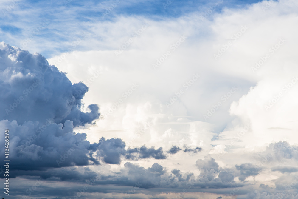 Wall mural dramatic sky with stormy clouds.