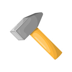 Colorful icon of hammer