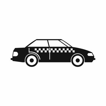 Taxi icon, simple style
