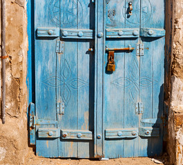 in   oman old wooden  door