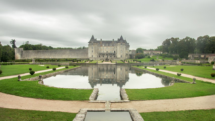 Castle of la Roche Courbon in France - obrazy, fototapety, plakaty