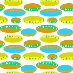Abstract pattern with colorful ovals