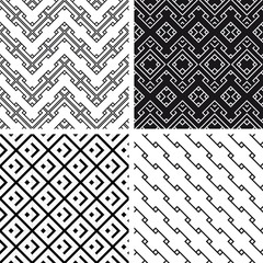 Set of ornamental patterns for backgrounds and textures