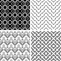 Set of ornamental patterns for backgrounds and textures